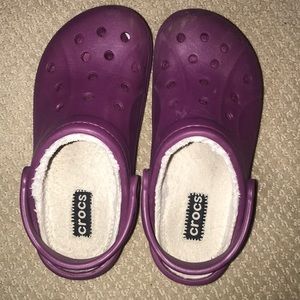PURPLE FUZZY CROCS (authentic)